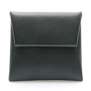 HERMES 愛馬仕 Bastia 零錢包 綠色 Epsom牛皮 W刻