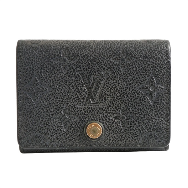 LOUIS VUITTON LV 路易威登 卡夾 名片夾 黑色 原花壓紋牛皮 M58456