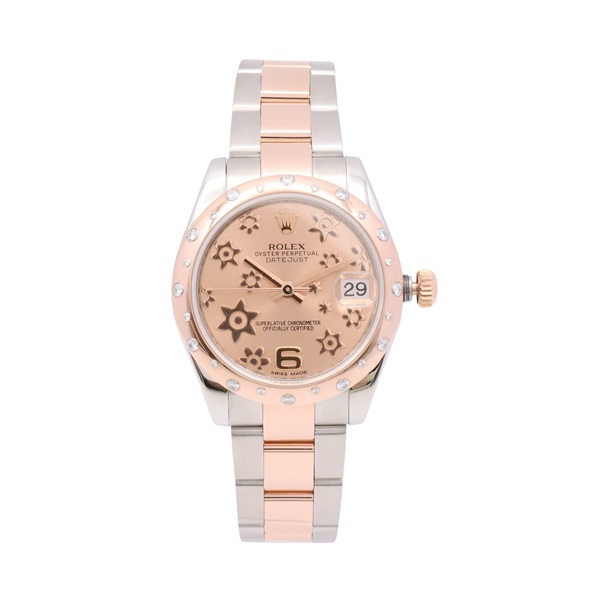 ROLEX 勞力士 Datejust 31 腕錶 粉檳色錶盤 不鏽鋼 18K玫瑰金 24PD鑽石 178341