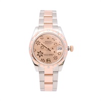 ROLEX 勞力士 Datejust 31 腕錶 粉檳色錶盤 不鏽鋼 18K玫瑰金 24PD鑽石 178341