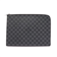 LOUIS VUITTON LV 路易威登 Pochette Jour GM 手拿包 灰/黑色 棋盤格帆布 N64437