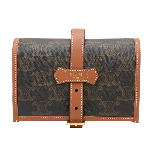 CELINE 賽琳 首飾包 珠寶袋 棕色 Triomphe 帆布 4M0962DIU.04LU
