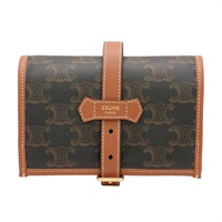 CELINE 賽琳 首飾包 珠寶袋 棕色 Triomphe 帆布 4M0962DIU.04LU