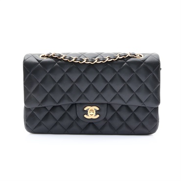 CHANEL 香奈兒 Coco 25 鍊帶 肩背包 黑色 羊皮 金釦 A01112 A01112