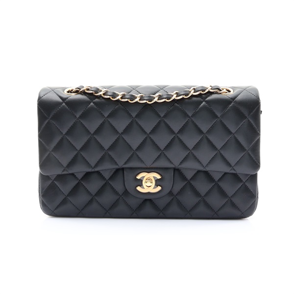 CHANEL 香奈兒 Coco 25 鍊帶 肩背包 黑色 羊皮 金釦 A01112 A01112