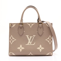 LOUIS VUITTON LV 路易威登 OnTheGo PM 兩用包 雙色 原花 壓紋牛皮 M45779
