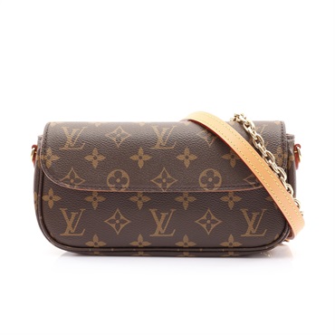 LOUIS VUITTON LV 路易威登 Wallet On Chain Ivy 鏈條錢包 肩背包 棕色 原花帆布 M81911