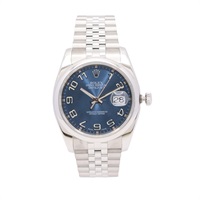 ROLEX 勞力士 DateJust 36 腕錶 藍色錶盤 不鏽鋼 116200