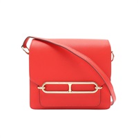HERMES 愛馬仕 Roulis Mini Evercolor牛皮 法拉利紅 肩背包 金扣 D刻
