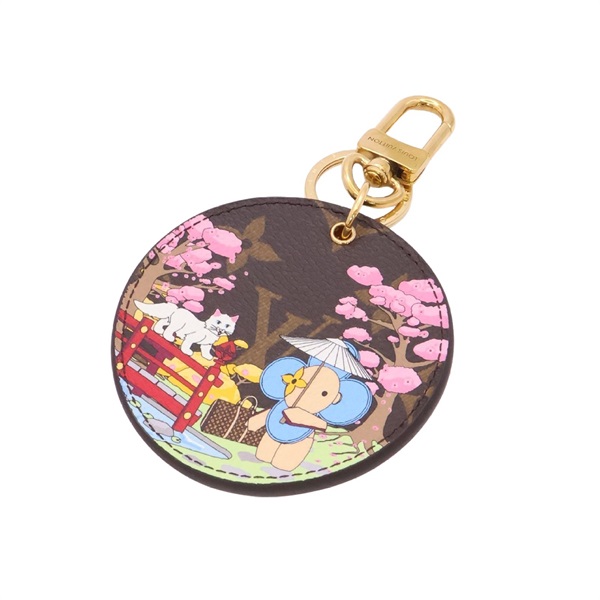LOUIS VUITTON LV 路易威登 Porte-Cles Illustre 鑰匙圈 棕色 原花帆布 M00499
