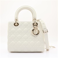Dior 迪奧 Medium Lady Dior 兩用包 白色 羊皮 M0565ONGE