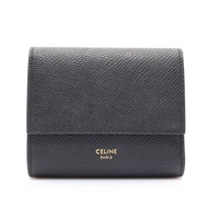 CELINE 賽琳 Tri-fold 三折 扣式 短夾 黑色 牛皮 10B573BEL