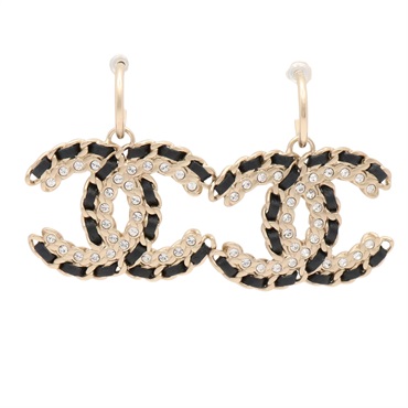 CHANEL 香奈兒 雙C Logo 耳環 鍍金
