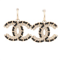CHANEL 香奈兒 雙C Logo 耳環 鍍金