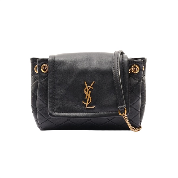 SAINT LAURENT YSL 聖羅蘭 Mini Nolita 肩背包 黑色 羊皮 672738