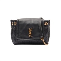 SAINT LAURENT YSL 聖羅蘭 Mini Nolita 肩背包 黑色 羊皮 672738