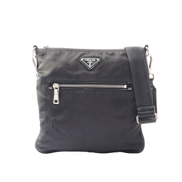 PRADA 普拉達 Tessuto 肩背包 黑色 尼龍 BT0716
