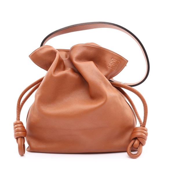 LOEWE 羅威 Flamenco 肩背包 棕色 牛皮 A411FL1X18
