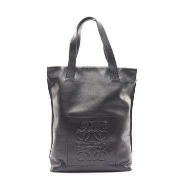 LOEWE 羅威 Anagram Shopper 托特包 肩背包 黑色 牛皮 330.54.K01