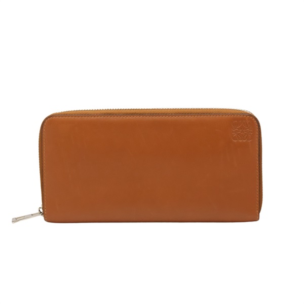 LOEWE 羅威 Anagram 拉鍊長夾 棕色牛皮 109N54.F13