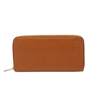 LOEWE 羅威 Anagram 拉鍊長夾 棕色牛皮 109N54.F13
