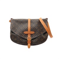 LOUIS VUITTON LV 路易威登 Flore Saumur 洞洞馬鞍包 肩背包 棕色 原花帆布 M93998