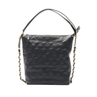 CHANEL 香奈兒 HOBO 肩背包 黑色 牛皮 金扣 AS5523
