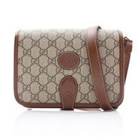 GUCCI 古馳 Mini GG RETRO 肩背包 棕色 GG Supreme帆布 671620