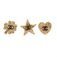 CHANEL 香奈兒 熔岩 胸針 3set 金色鍍金