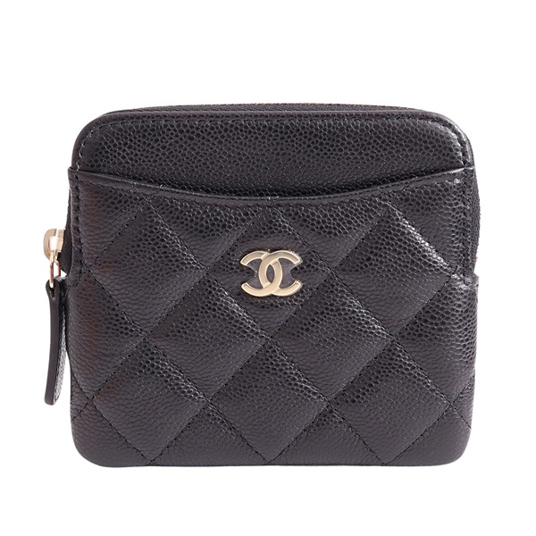 CHANEL 香奈兒 Classic 零錢包 黑色 菱格紋牛皮 AP2061