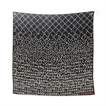 CHANEL 香奈兒 Scarf 90 方巾 黑色 絲綢