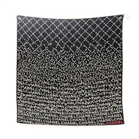 CHANEL 香奈兒 Scarf 90 方巾 黑色 絲綢