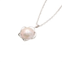 JEWELRY 無品牌珠寶 18K白金 珍珠 項鍊 Pearl 11.6g