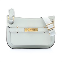HERMES 愛馬仕 冰川藍 Evercolor 牛皮 Jypsiere Mini 肩背包 K刻 金釦 H084047CC