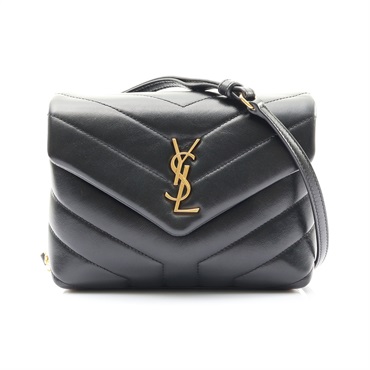 SAINT LAURENT YSL 聖羅蘭 Toy Loulou 肩背包 黑色 牛皮 金釦 467072