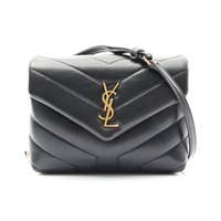 SAINT LAURENT YSL 聖羅蘭 Toy Loulou 肩背包 黑色 牛皮 金釦 467072