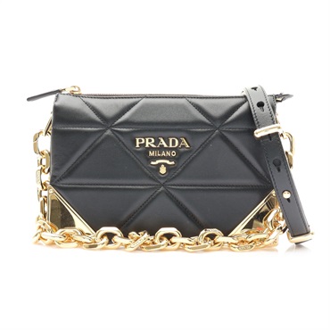 PRADA 普拉達 肩背包 黑色 牛皮 1BC177