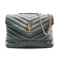 SAINT LAURENT 聖羅蘭 LOULOU Large 肩背包 綠色 牛皮 487216