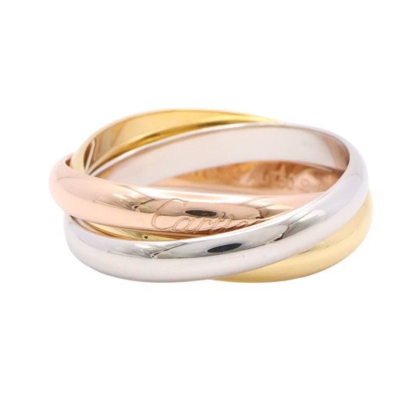 Cartier 卡地亞 Trinity 三環戒指 #60 18K 三色三金 B40527