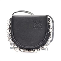 LOEWE 羅威 Small Heel Pouch 馬鞍 牛皮 黑色 肩背包 119.19.340