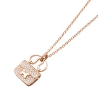 HERMES 愛馬仕 Amulettes Constance 項鍊 18K玫瑰金 鑽石 H121312B 00
