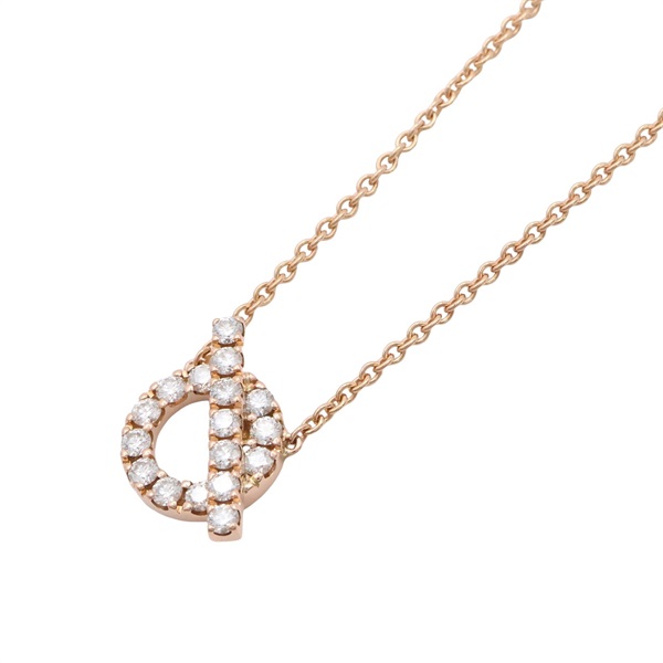 HERMES 愛馬仕 Finesse 項鍊 18K玫瑰金 鑽石 H219315B 00