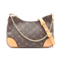 LOUIS VUITTON LV 路易威登 Boulogne PM 肩背包 棕色 原花帆布 M45832