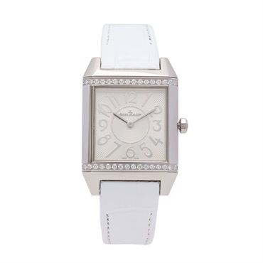 Jaeger-LeCoultre 積家 Reverso Squadra Lady 腕錶 白色錶盤 皮帶 不鏽鋼 鑽石 Q7038420/234.8.47