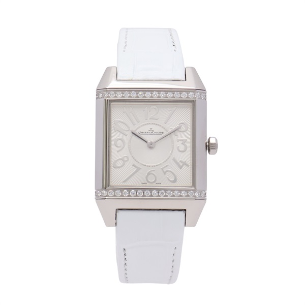Jaeger-LeCoultre 積家 Reverso Squadra Lady 腕錶 白色錶盤 皮帶 不鏽鋼 鑽石 Q7038420/234.8.47