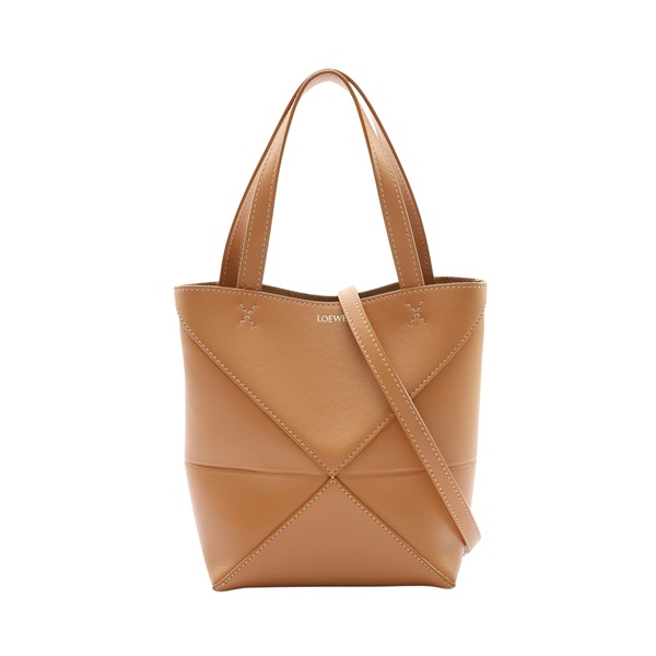 LOEWE 羅威 Mini Puzzle 兩用包 暖沙黃 牛皮 A657V25