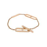 HERMES 愛馬仕 Ever Chaine d'ancre手鍊 18K玫瑰金 鑽石 H118443B 00