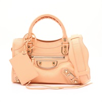 BALENCIAGA 巴黎世家 Edge Mini City 兩用包 橘色 山羊皮 300295
