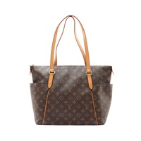 LOUIS VUITTON LV 路易威登 Totally MM 肩背包 棕色 原花帆布 M56689
