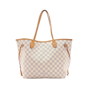 LOUIS VUITTON LV 路易威登 Never Full PM 手提包 白色 棋盤格帆布 N51107